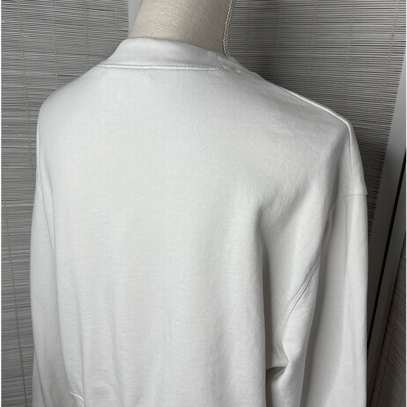 Frame Graphic Crewneck Sweatshirt “Bronzé” White and Blue Size S - Picture 6 of 9